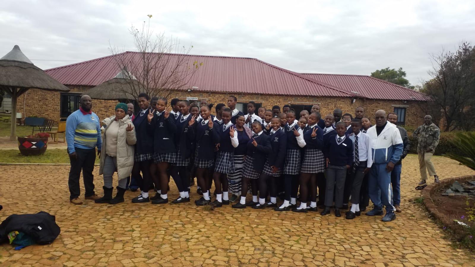SANDF military group with Snaye guide at a heritage site